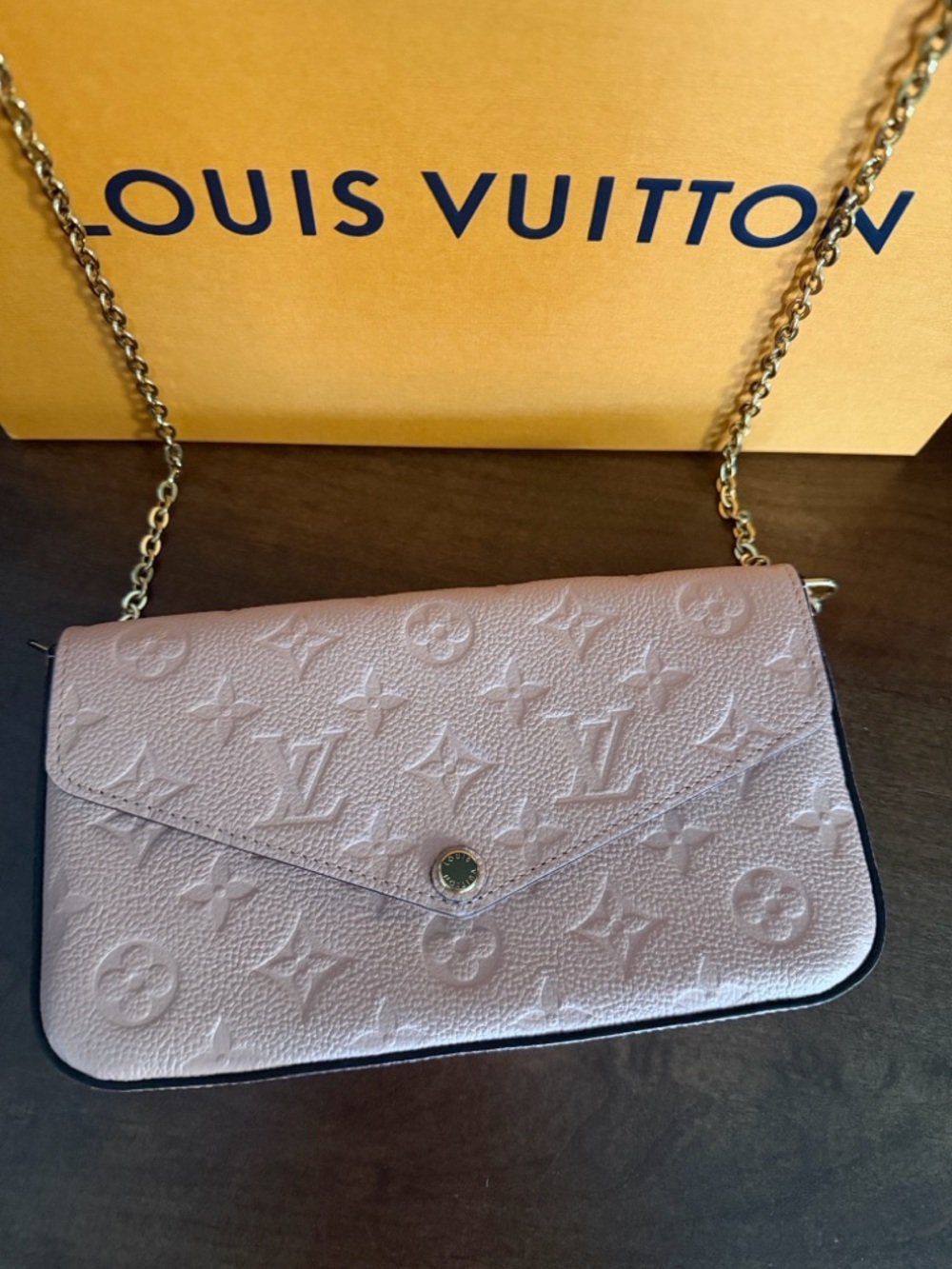 Louis Vuitton Pink Monogram Empreinte Chain Crossbody - Picture 2 of 10